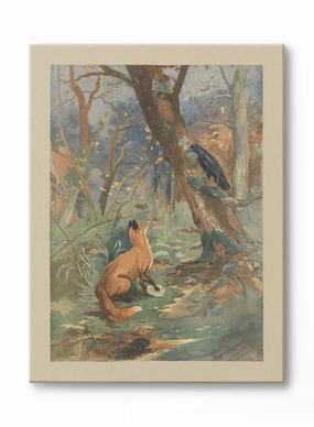 The Fox and the Crow, Canvasindoor decorative canvas print