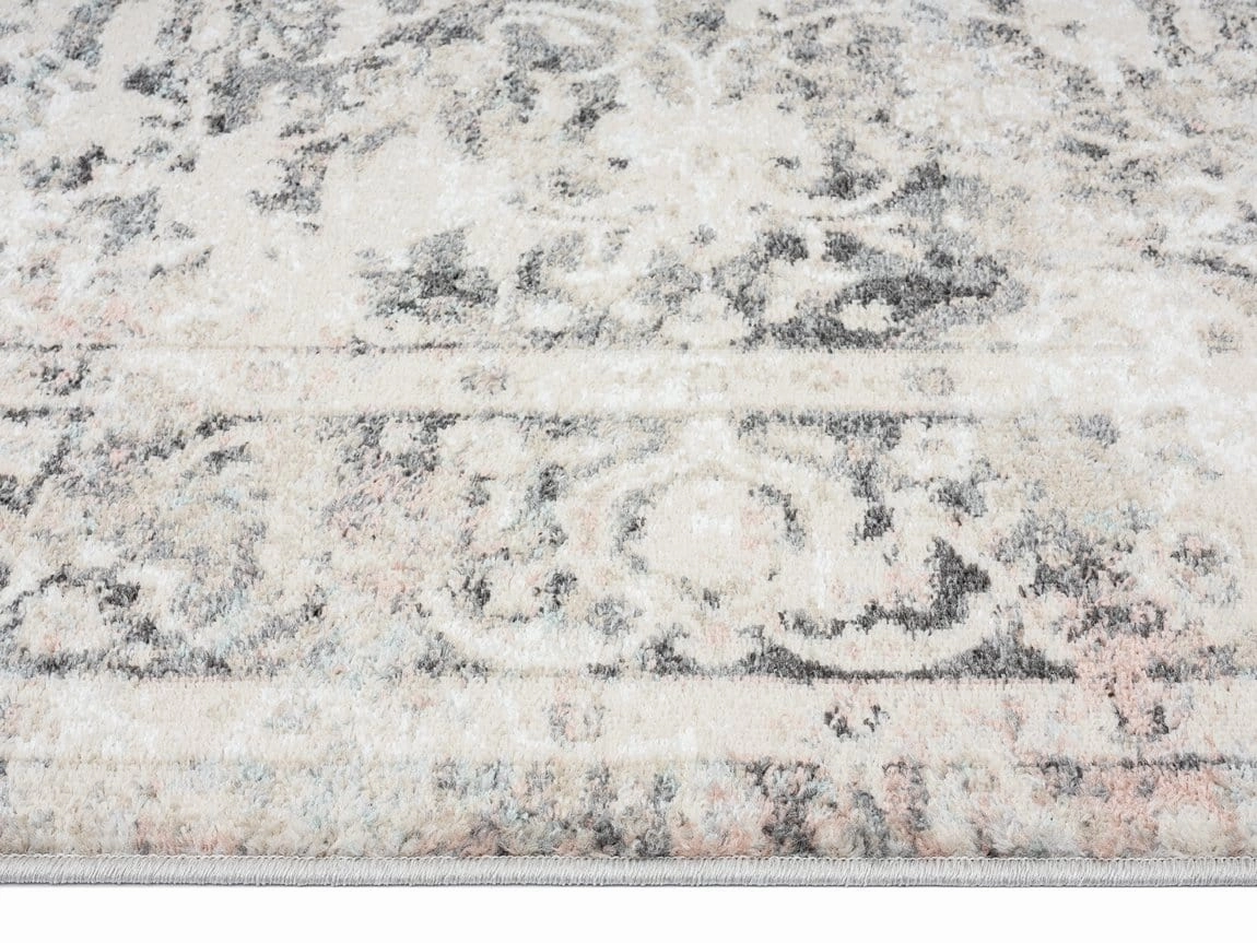 Thea Cream And Grey Traditional Medallion Floral Rug *NO RETURNS UNLESS FAULTY