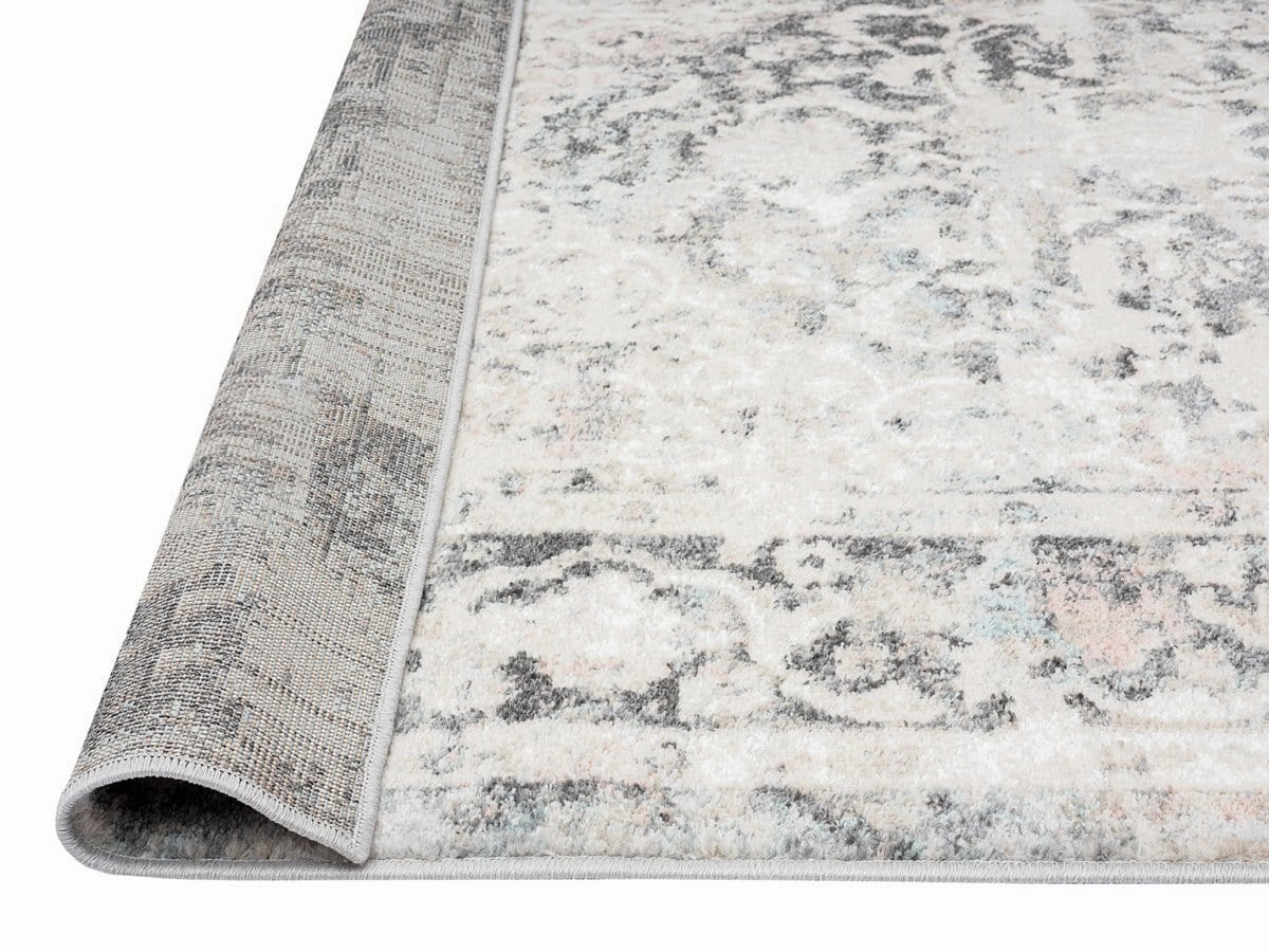 Thea Cream And Grey Traditional Medallion Floral Rug *NO RETURNS UNLESS FAULTY