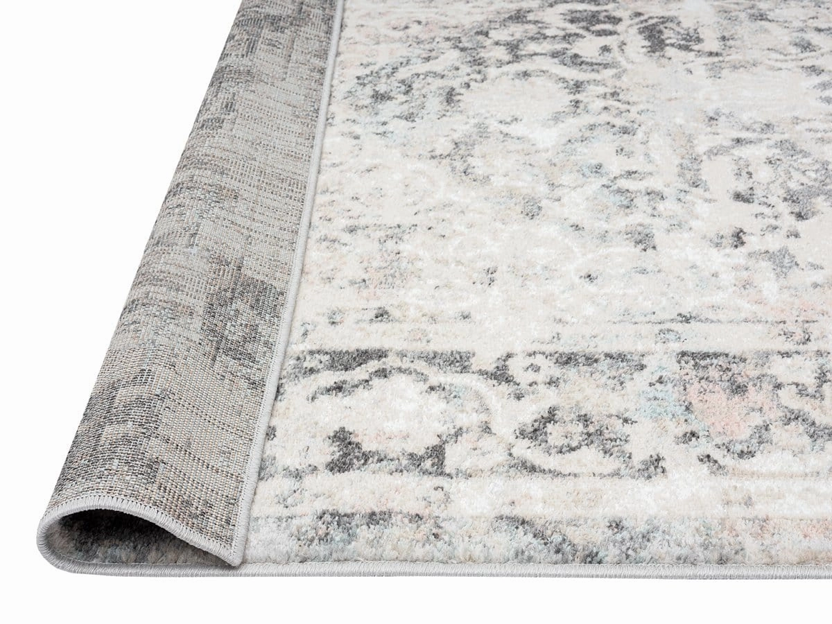 Thea Cream And Grey Traditional Medallion Floral Rug *NO RETURNS UNLESS FAULTY