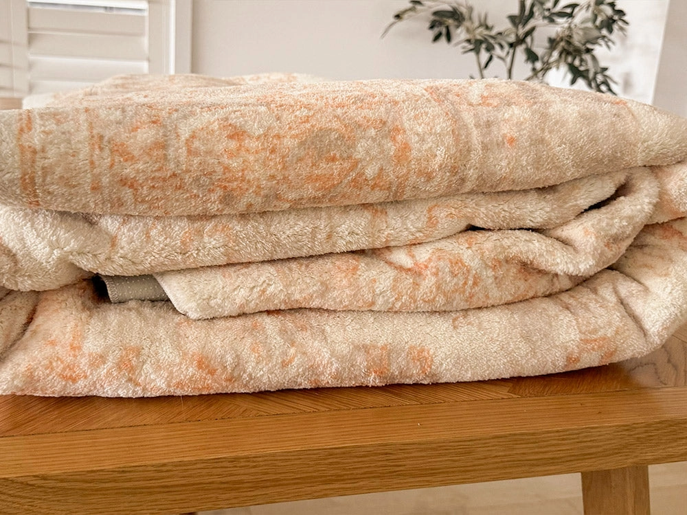 Theodora Orange and Beige Distressed Washable Rug *NO RETURNS UNLESS FAULTY
