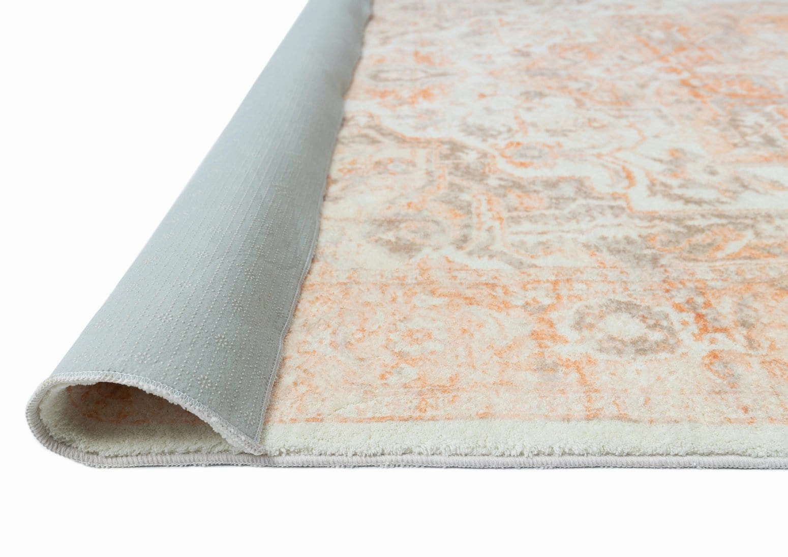 Theodora Orange and Beige Distressed Washable Runner Rug *NO RETURNS UNLESS FAULTY