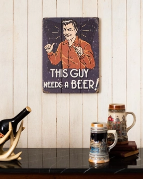 This Guy Needs A Beer! Wall Art Largenordic style wall decor