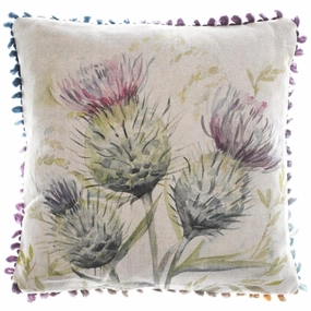 Thistle Glen Printed Feather Cushion Naturalbedding sets ,throw blankets 