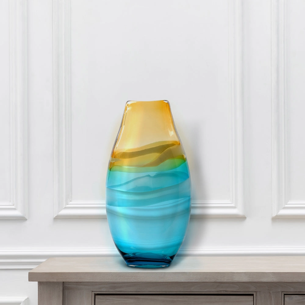 Thorin Hand-Blown Vase Aqua