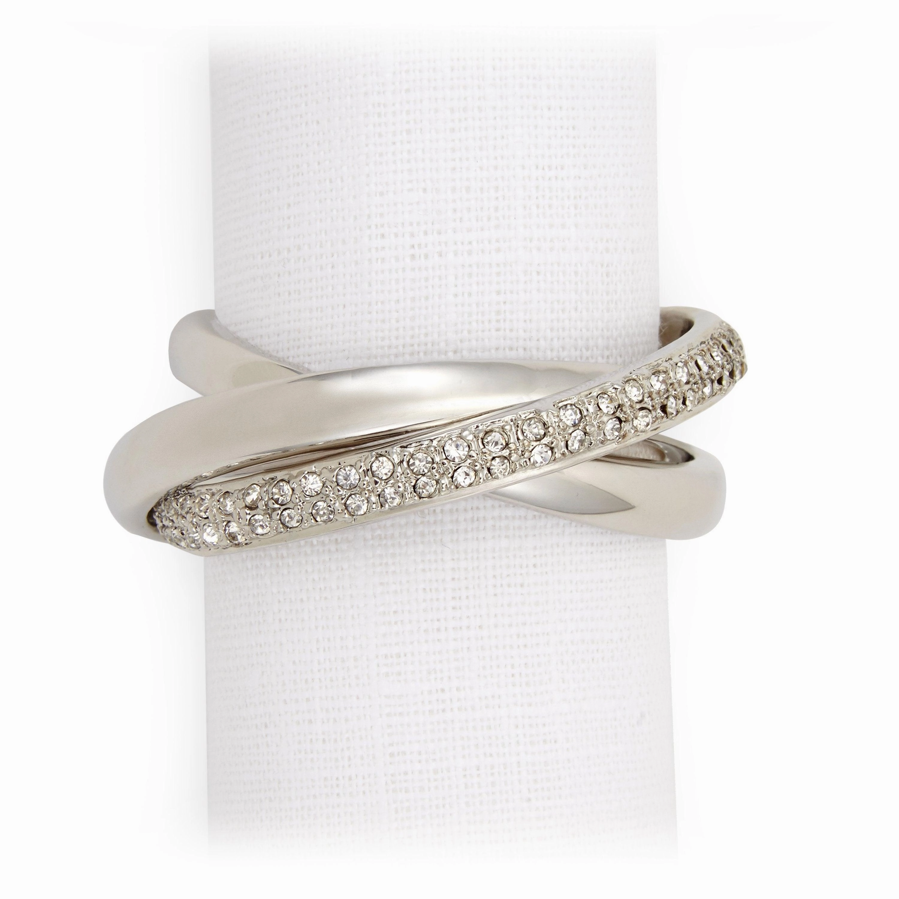 Three Ring Napkin Jewels - Platinum  (Set of 4)nordic style desktop ornaments