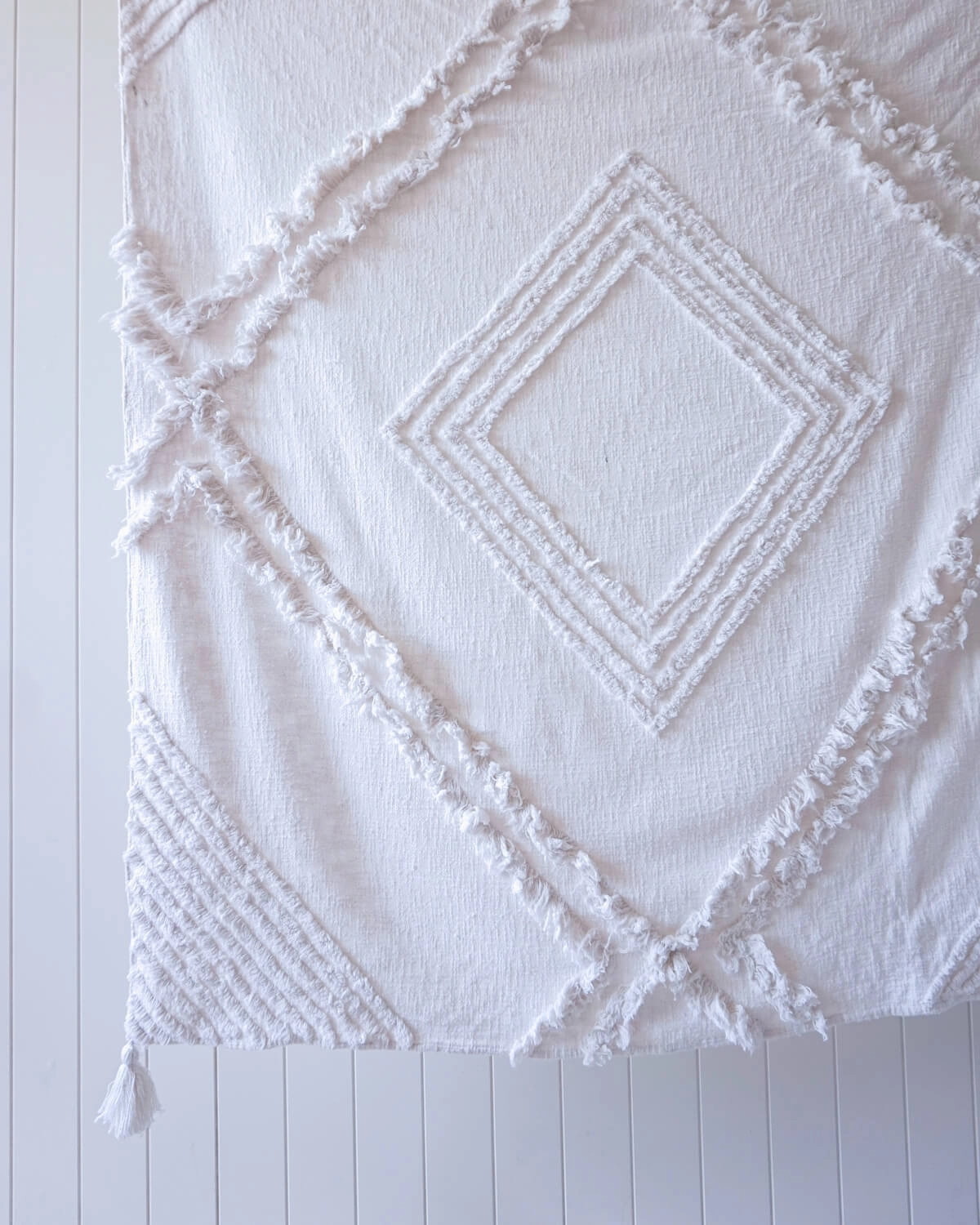 Throw Blanket - Burleigh - White - 125x150home decoration ,modern home decor 