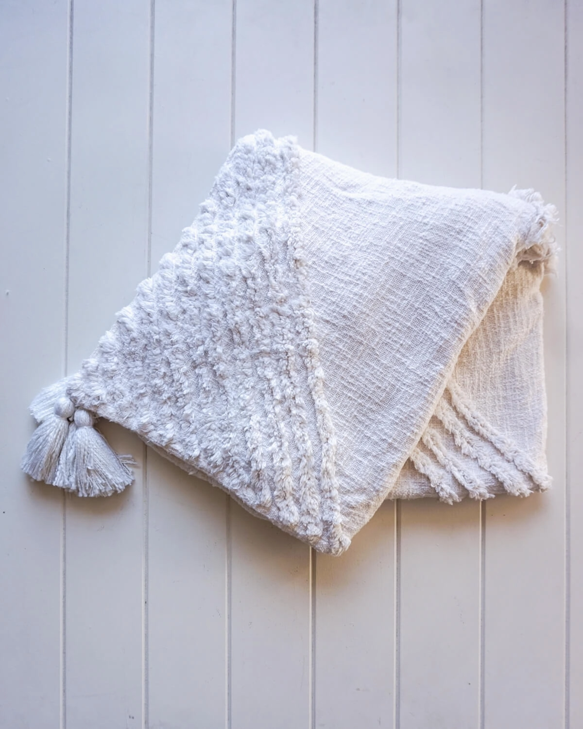 Throw Blanket - Burleigh - White - 125x150