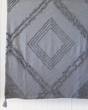 Throw Blanket - Burleigh- Charcoal - 125x150home decoration ,modern home decor 