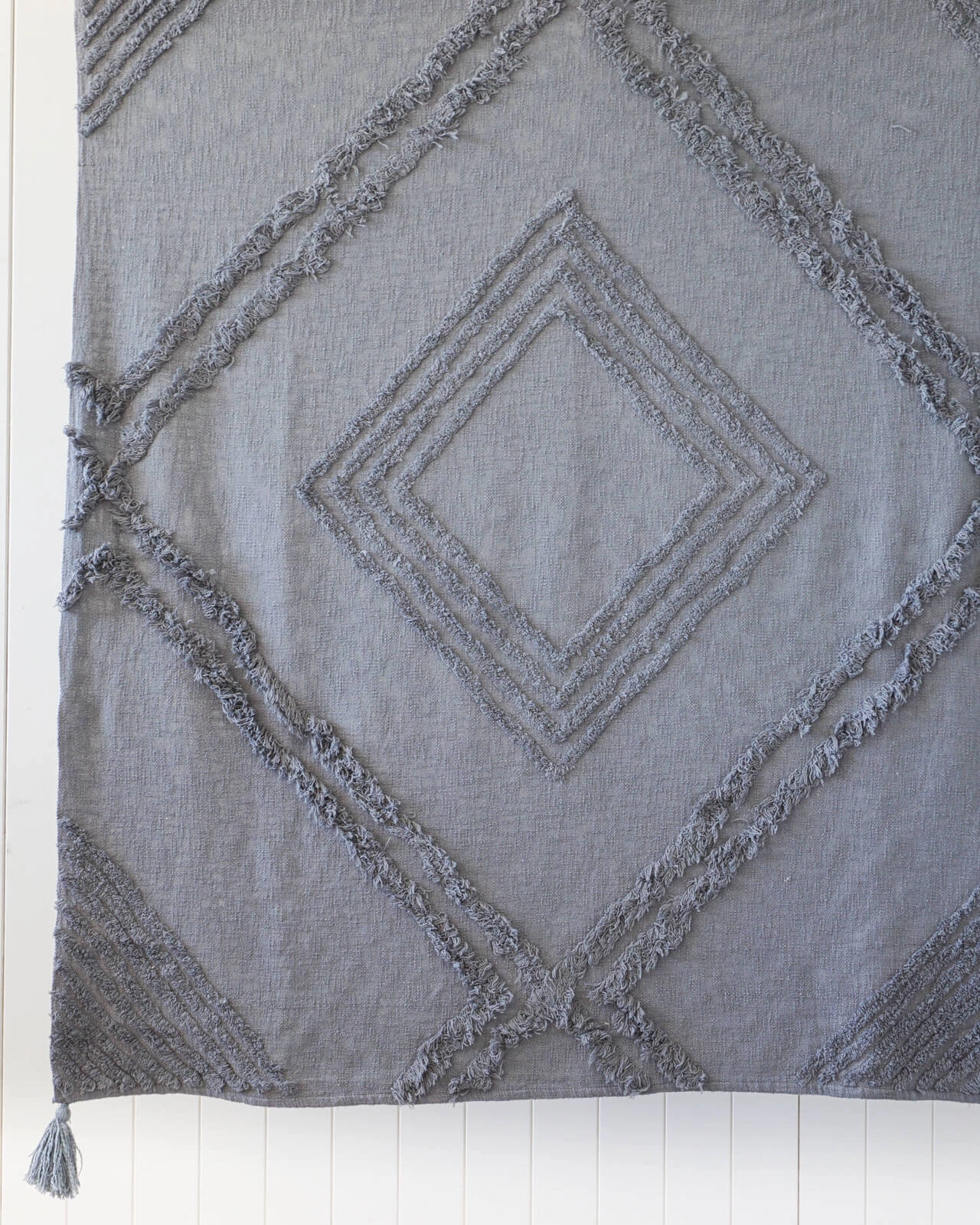 Throw Blanket - Burleigh- Charcoal - 125x150home decoration ,modern home decor 