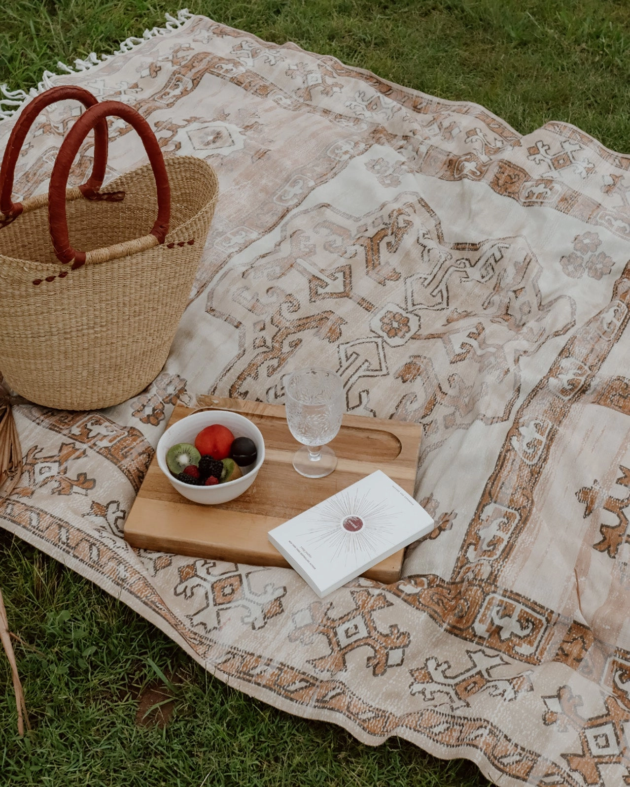 Tiana Brown and Beige Tribal Picnic Rug