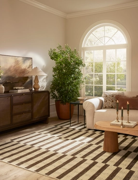 Tieran Handwoven Wool-Blend Rugmodern color block patchwork rug