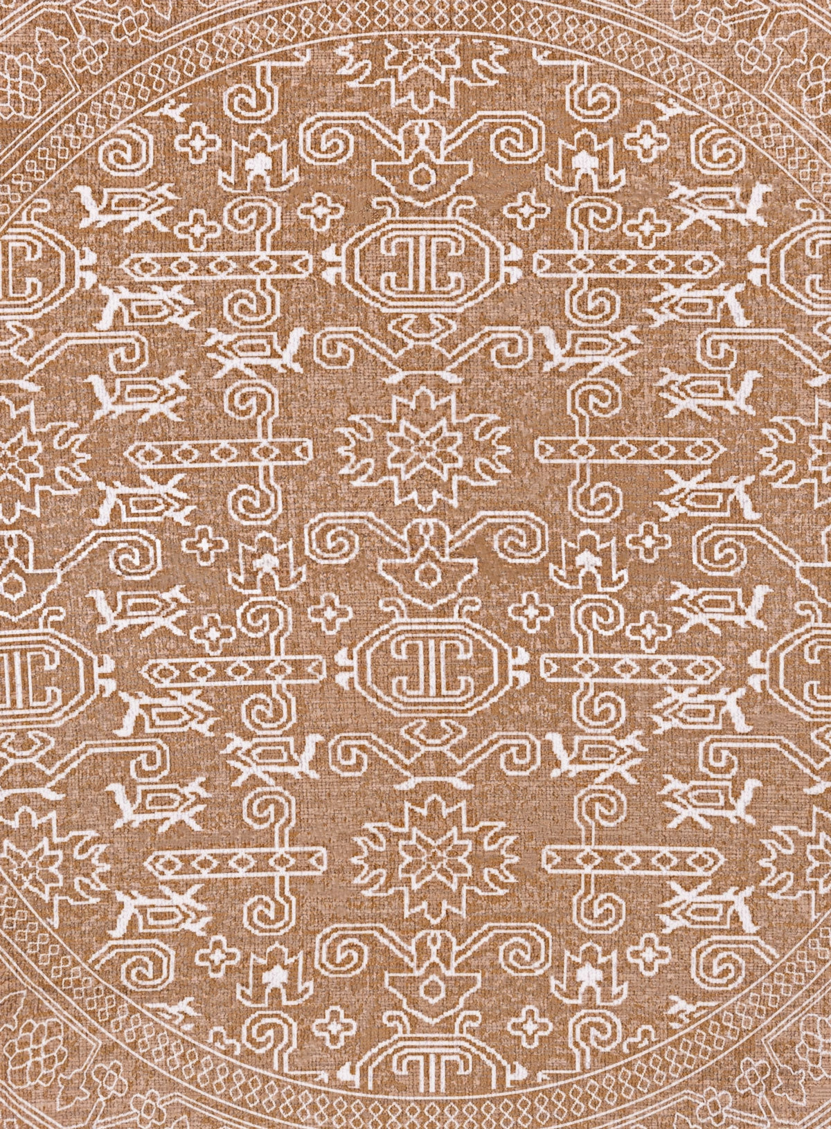 Tiki Brown Mustard Plush Rollie Pollie Round Playmat