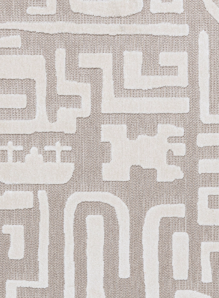 Tilly Beige and Ivory Tribal Indoor Outdoor Rug *NO RETURNS UNLESS FAULTY