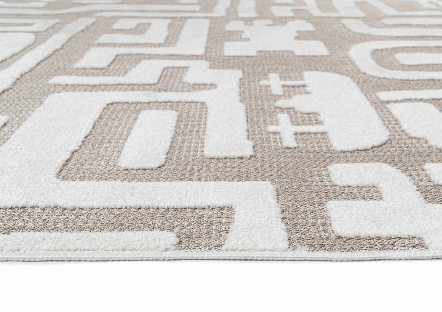 Tilly Beige and Ivory Tribal Indoor Outdoor Rug *NO RETURNS UNLESS FAULTY