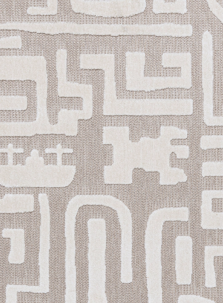 Tilly Beige and Ivory Tribal Indoor Outdoor Rug *NO RETURNS UNLESS FAULTY