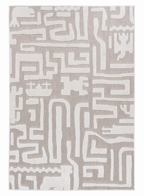 Tilly Beige and Ivory Tribal Indoor Outdoor Rug *NO RETURNS UNLESS FAULTYmodern color block patchwork rug