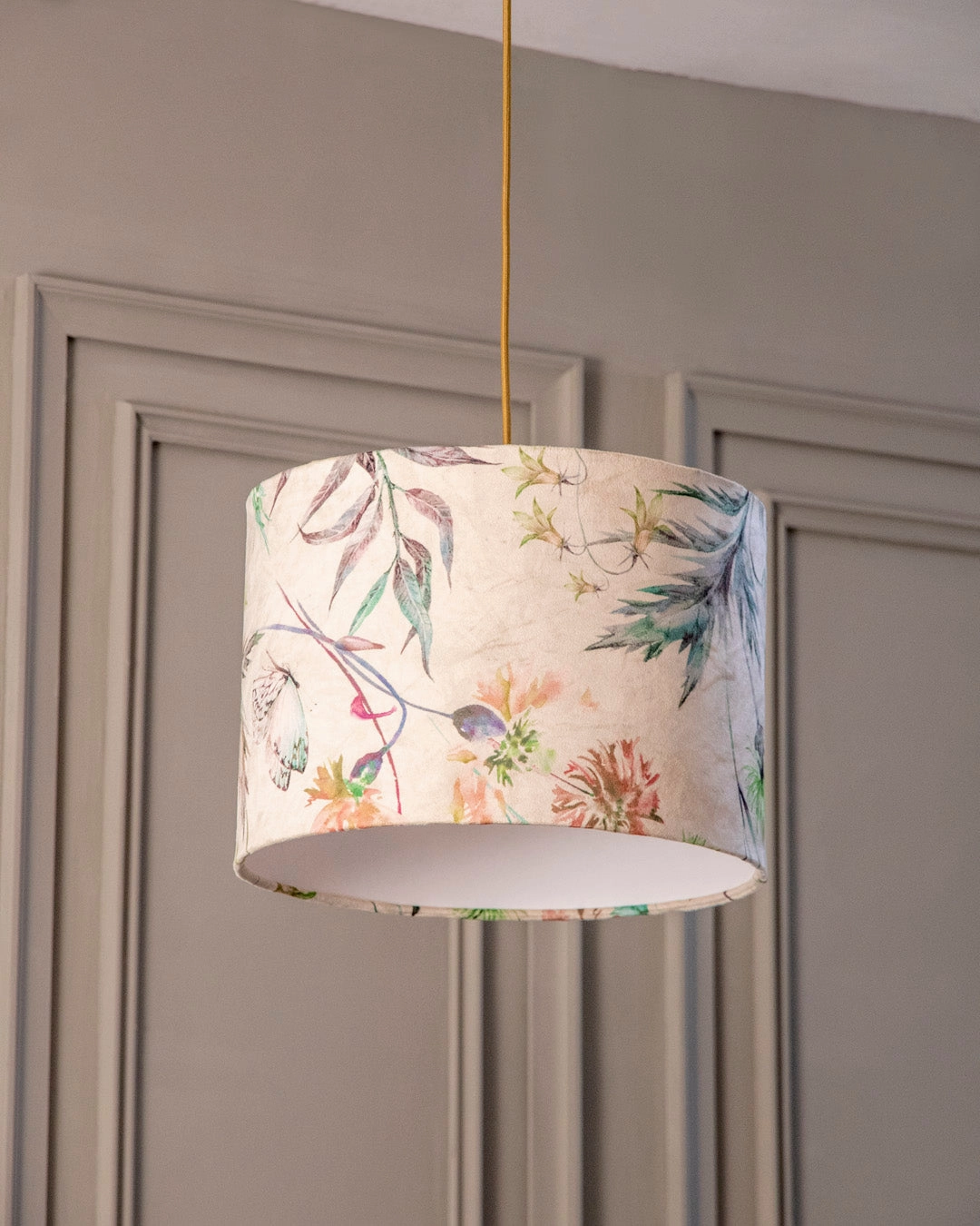 Timeless Floral Round Shade Pendant Light