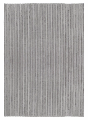 Tonca Grey Striped Washable Faux Fur Rugmodern color block patchwork rug