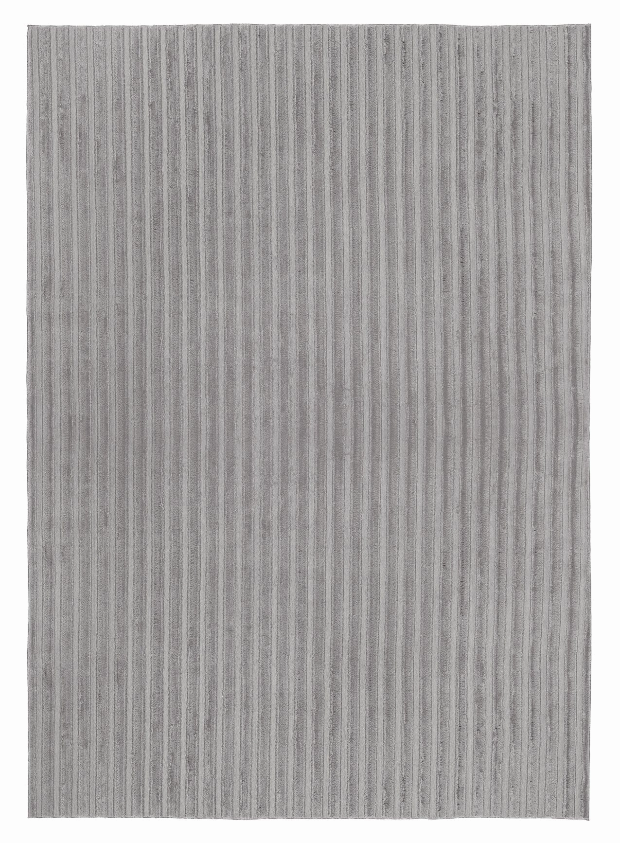 Tonca Grey Striped Washable Faux Fur Rugmodern color block patchwork rug