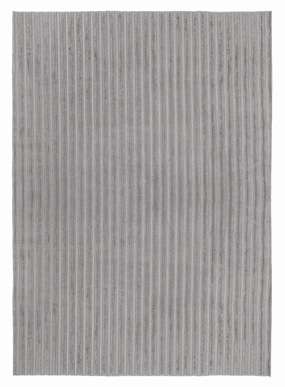 Tonca Grey Striped Washable Faux Fur Rugmodern color block patchwork rug