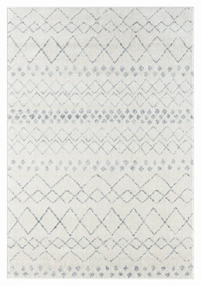 Toni Ivory and Grey Tribal Diamond Rugmodern color block patchwork rug