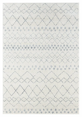 Toni Ivory and Grey Tribal Diamond Rugmodern color block patchwork rug