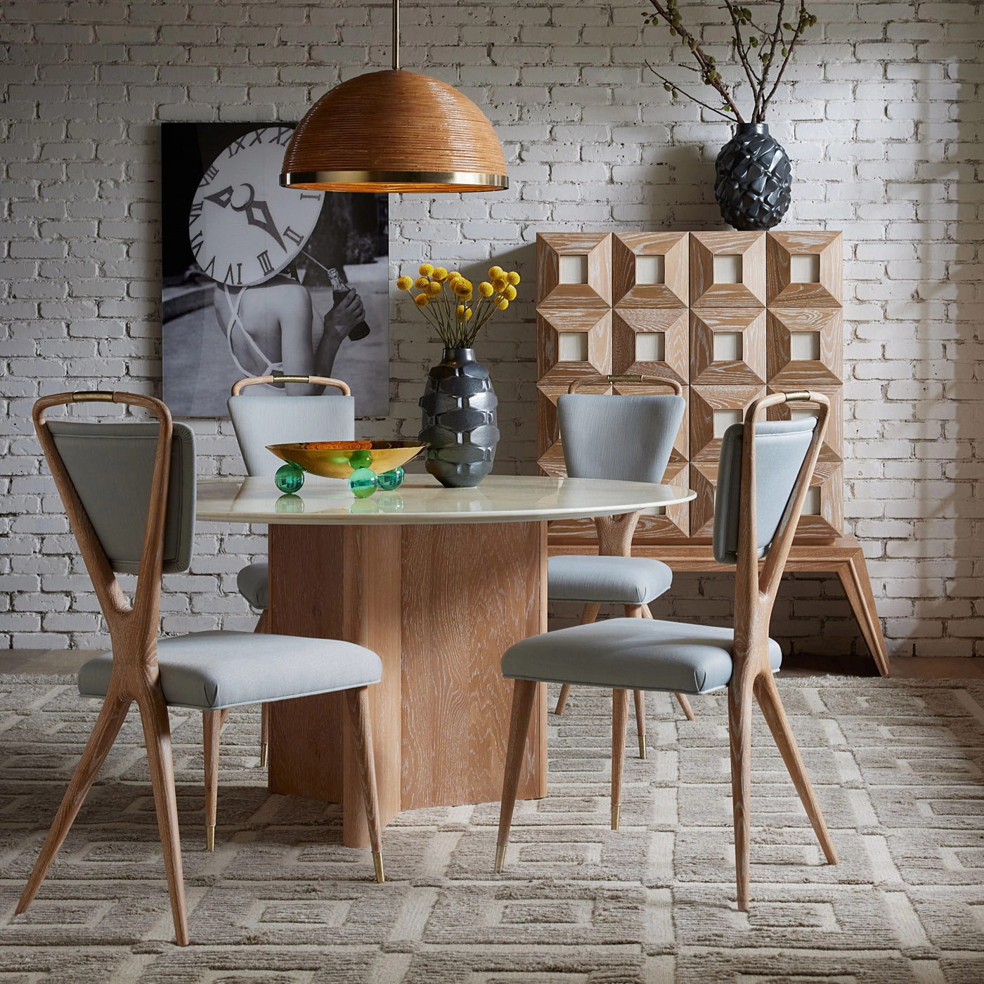 Torino X-Back Dining Chair in Tussah Sky