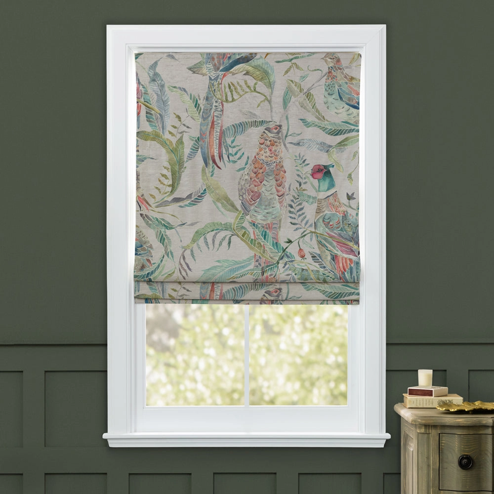 Torrington Printed Velvet Made to Measure Roman Blinds Strawberry