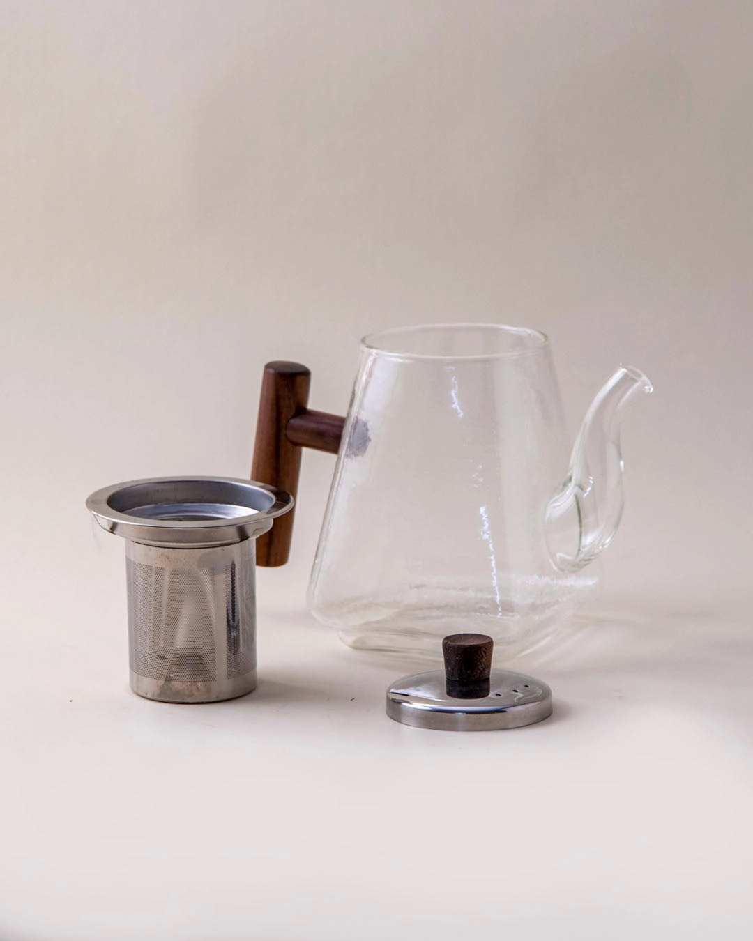 Transparent Glass Teapot With Filter