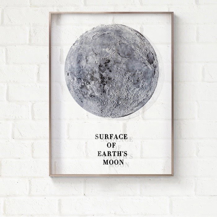 Transparent Moon Wall Art With Frame