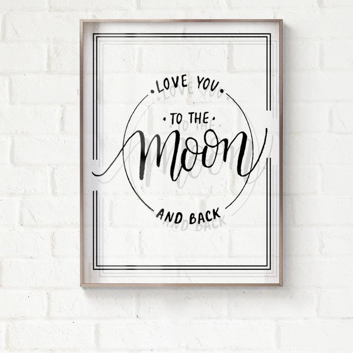 Transparent Moon Wall Art With Frame