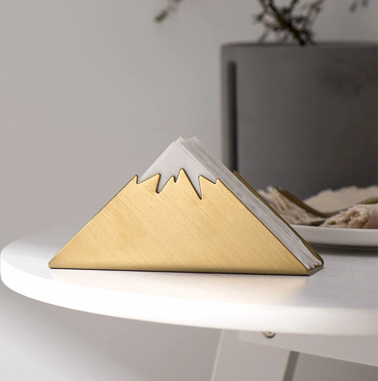 Triangular Gold Napkin Holder
