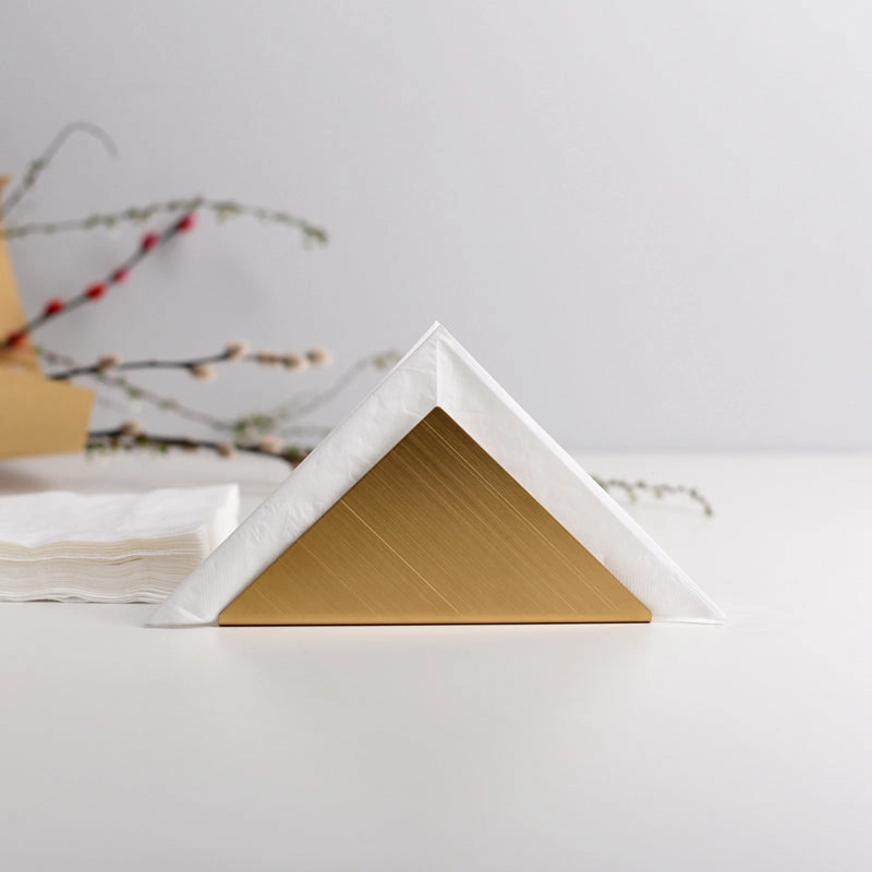 Triangular Gold Napkin Holder