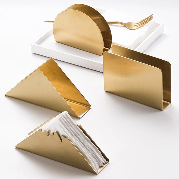 Triangular Gold Napkin Holder