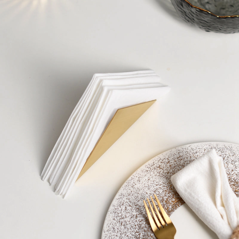 Triangular Gold Napkin Holder