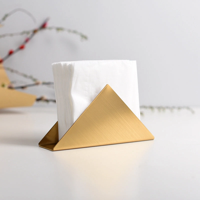 Triangular Gold Napkin Holder