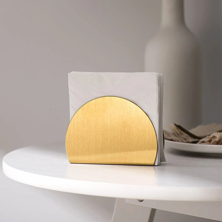 Triangular Gold Napkin Holder