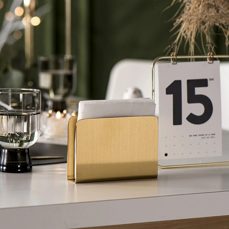 Triangular Gold Napkin Holder