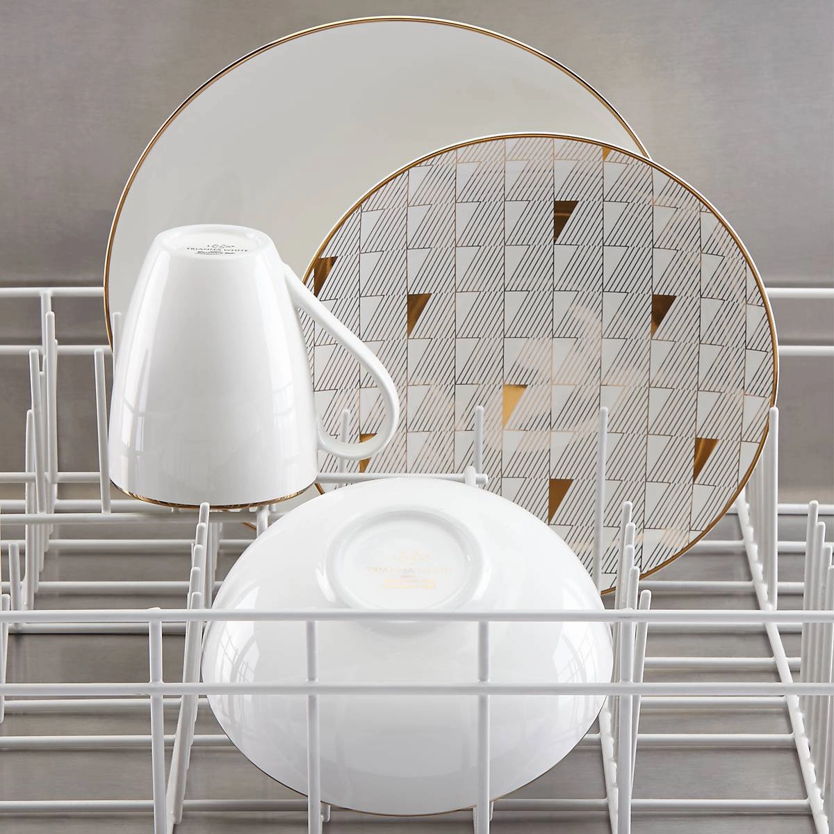 Trianna White 12-Piece Dinnerware Set