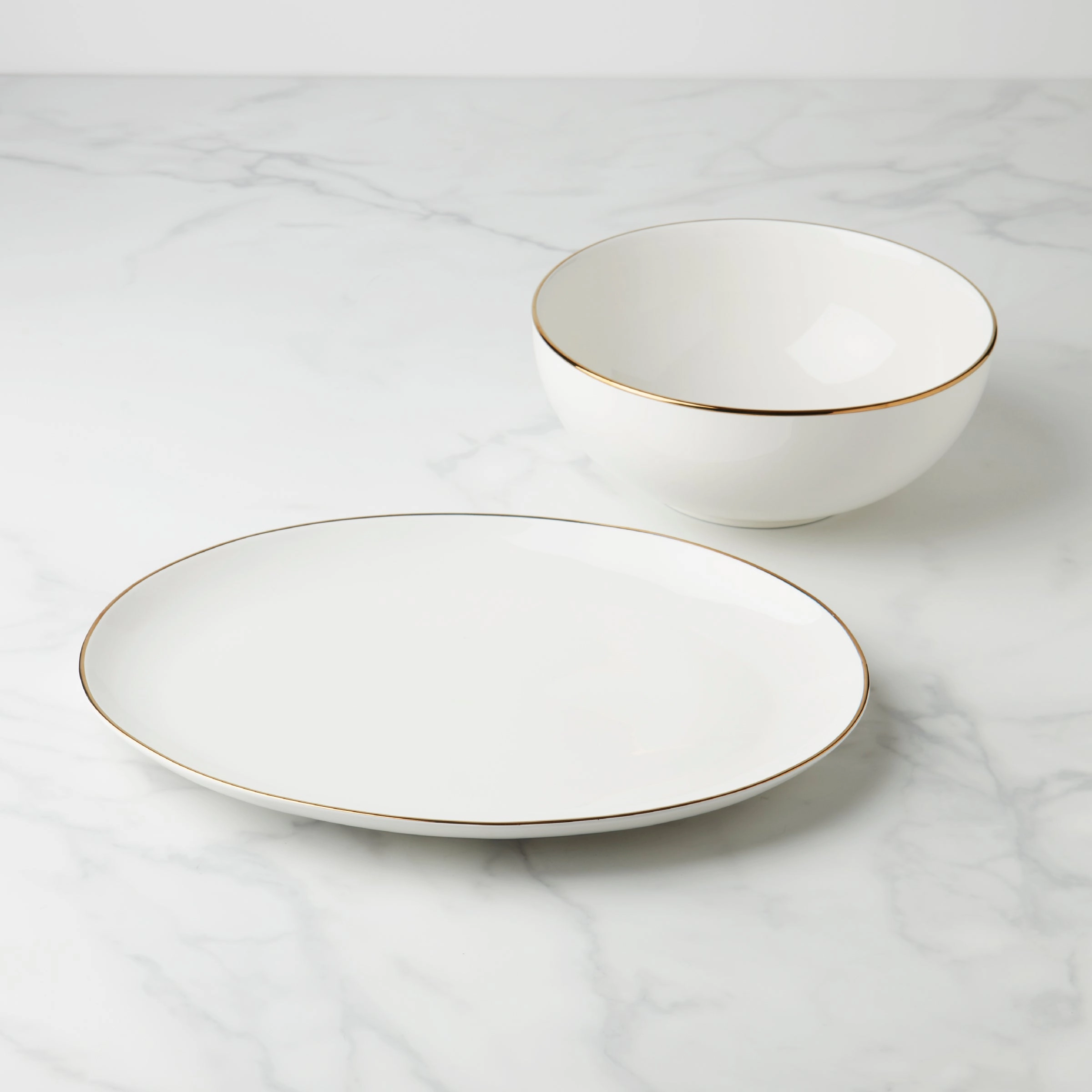 Trianna White 2-Piece Serveware Bundlemodern kitchen decor ,kitchen dinner set ,dinnerware 