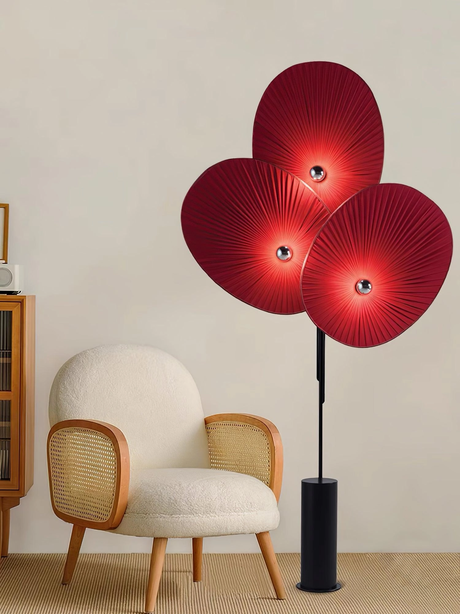 Triple Floral Floor Lamp