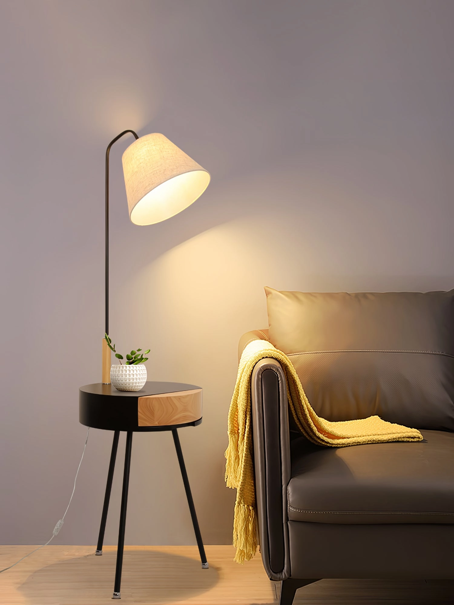 Tripod Fabric Floor Lamp