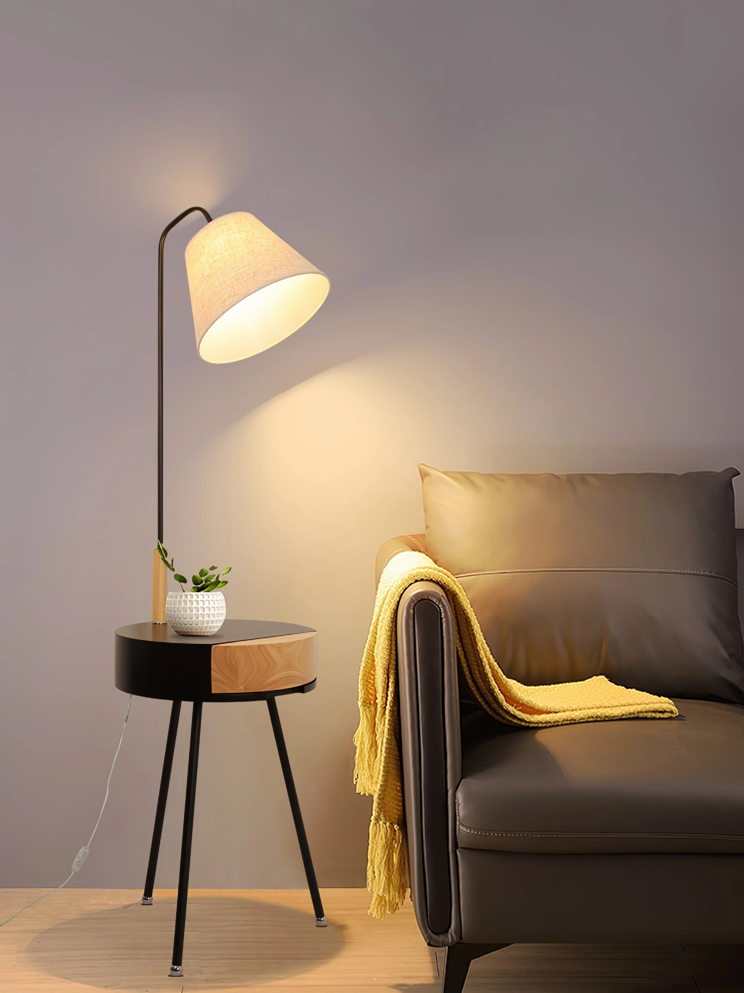 Tripod Fabric Floor Lamp