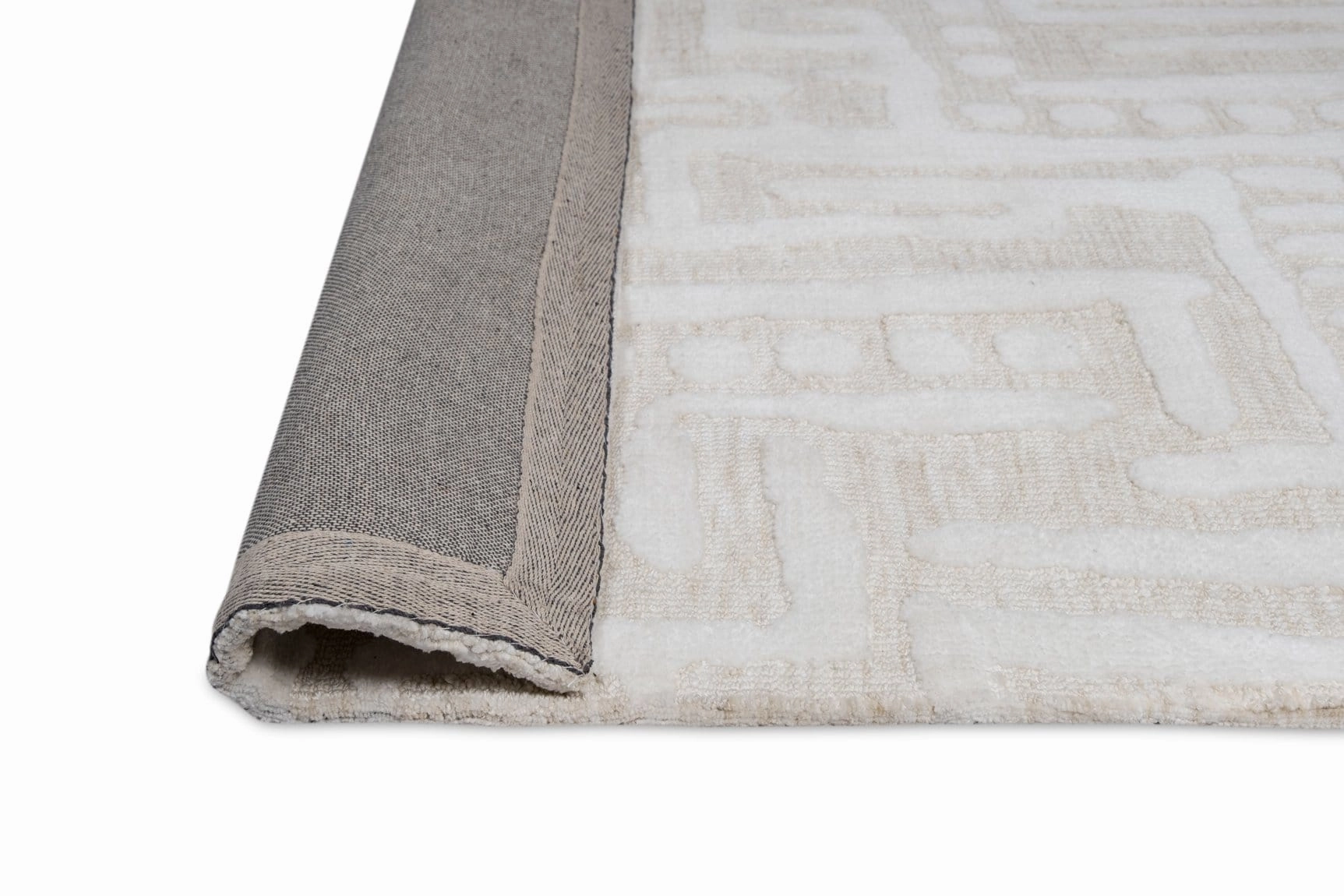 Trissa Beige and Ivory Abstract Tribal Rug
