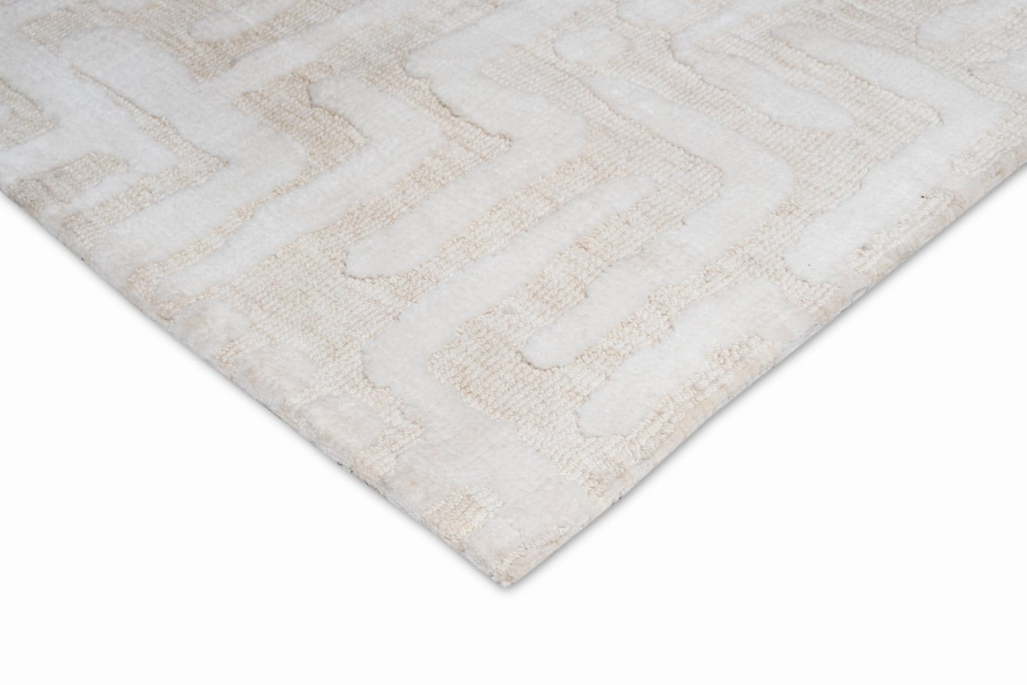 Trissa Beige and Ivory Abstract Tribal Rug
