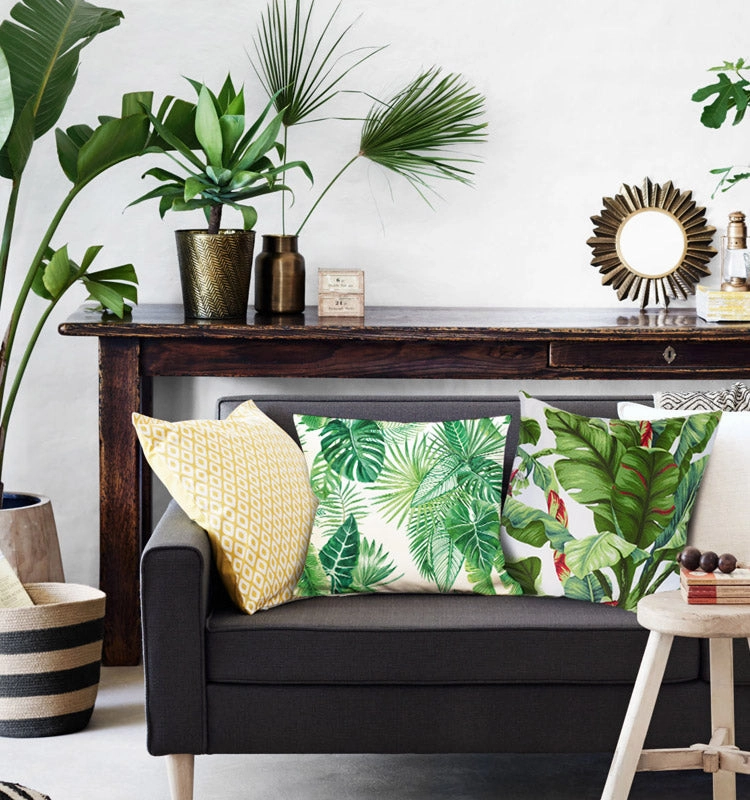 Tropical Green Throw Cushionhome decoration ,modern home decor 