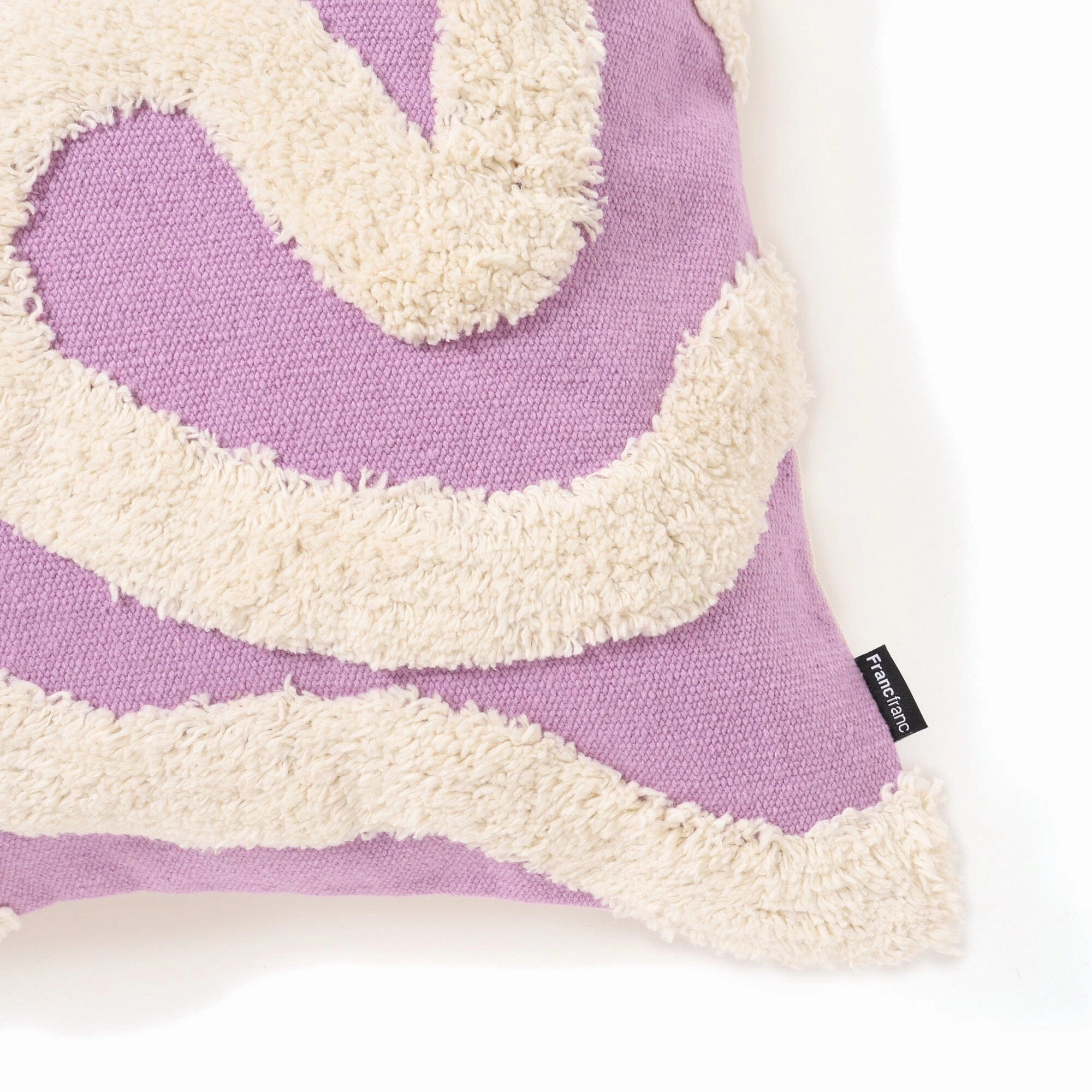 Tuft Drawing Cushion Cover 450 X 450 Purple