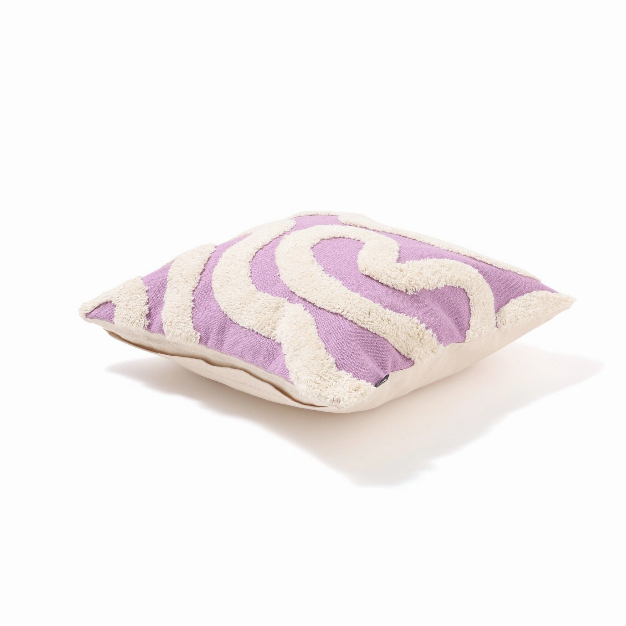 Tuft Drawing Cushion Cover 450 X 450 Purple