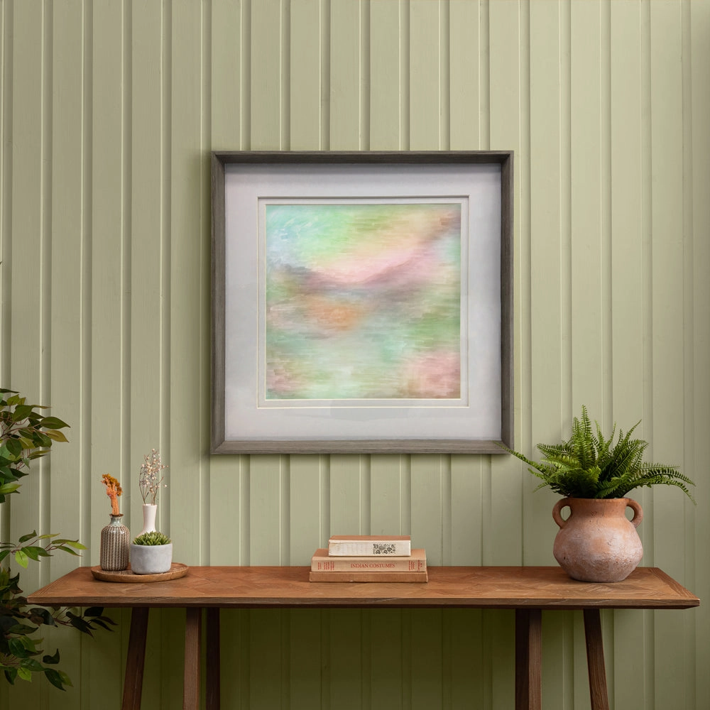 Tulla Framed Print Nut/Eucalyptus
